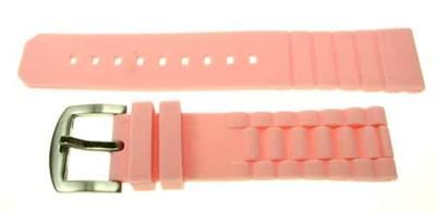 22mm Pink Silicone Rubber Watch Strap Band WC1305  