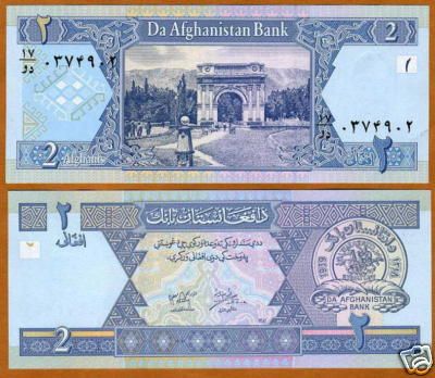 Afghanistan, 2 Afghanis, 2002, P 65, UNC  