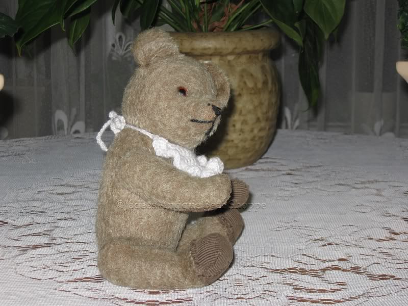 Antique 26 cm Thuringia Germany Grey Mohair Bear 1960s  