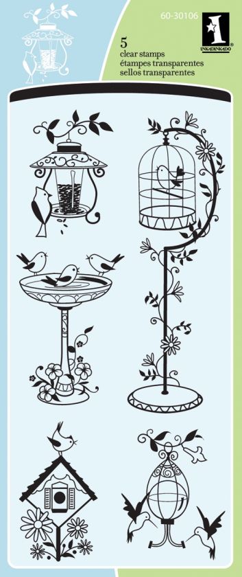 For The Birds Inkadinkado Clear Stamps 4X8 Sheet ICCSO 30106  