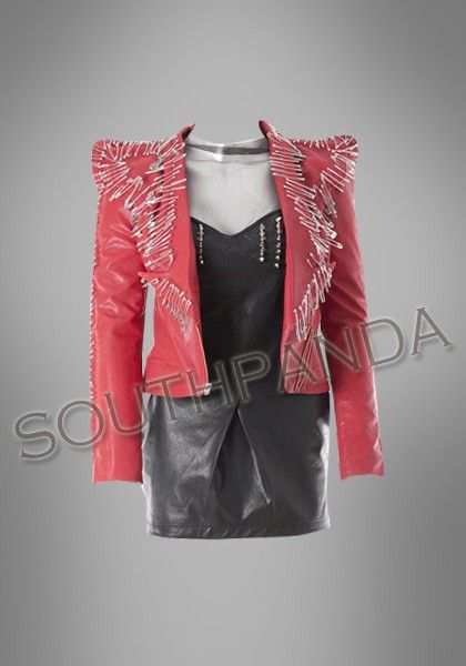 SC263 Red Pin Unique Psychobilly Punk Lady Jackets Coats Popular 