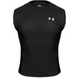 NEW UNDER ARMOUR TACTICAL COMPRESSION HEATGEAR SLEEVELESS BLACK T 