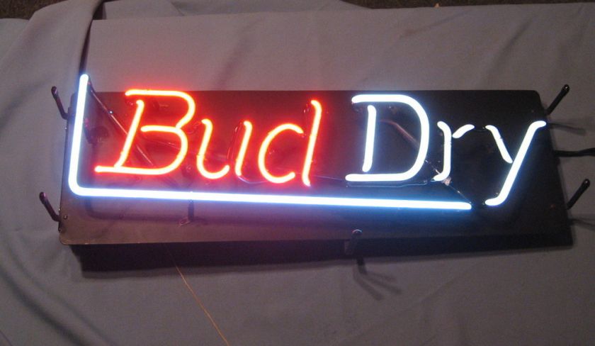 Bud Light Neon Bar Window Sign 30 inch wide 1990 Fully Functional 