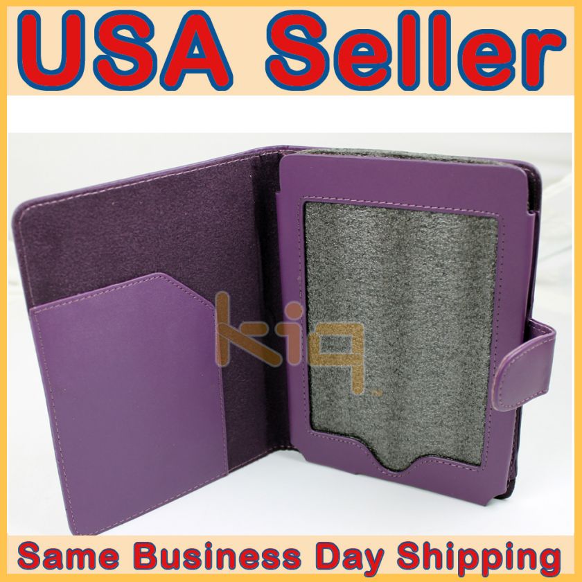   Pouch Case Cover Purple for  Kindle Touch with Screen Protector
