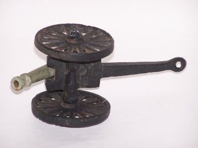 ANTIQUE cast iron TOY CANNON estate find  