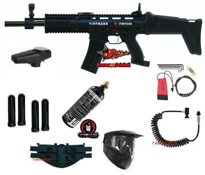 X7 PHENOM SCAR ASSAULT Electro Paintball Gun Egrip Sniper Pack Set.