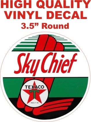Vintage Style Sky Chief Texaco Oil And Gas Gasoline Pump Decal The 
