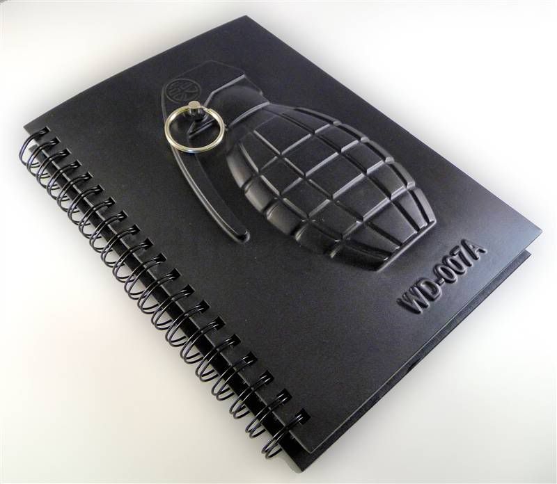 3D HAND GRENADE Spiral Bound Notebook, Über Cool Unique 