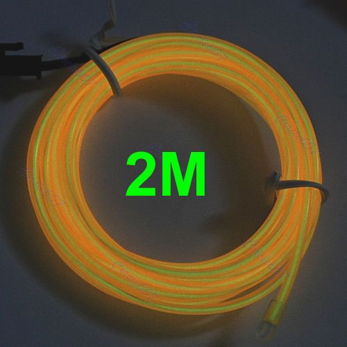2M Flexible Neon Light Glow EL Wire Rope Car Party 2#  