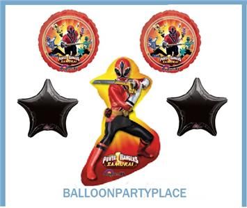 Power Rangers Samurai Red PARTY SUPPLIES BALLOON DECORATION birthday 5 